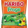 12-pack of HARIBO Gummi Candy Frogs, featuring 5 oz bags of colorful frog-shaped gummy candies.