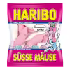 Pack of Haribo Susse Mause (Sweet Mice) gummi candy, 200g, featuring colorful, sweet gummy candies shaped like mice.