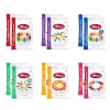 Twelve-pack of Albanese World's Best Gummi Variety Pack, including, 12 Flavor Gummi Bears, Sour Bears, Mini Worms, and Peach Rings in 7.5 oz and 7 oz bags.