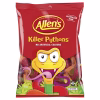 Pack of Allen's Killer Pythons gummy candy featuring a vibrant assortment of colorful, snake-shaped gummies in flavors like orange, apple, pineapple, berry, and strawberry.
