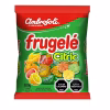 Pack of Ambrosoli Frugele Citric Gummy Candy with vibrant, colorful gummies in individually wrapped portions, showcasing juicy fruit flavors