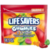 Bag of LIFE SAVERS Gummies featuring a mix of cherry, watermelon, green apple, strawberry, and orange flavors in a resealable 14.5-ounce pouch.