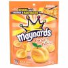 Pack of Maynards Fuzzy Peach gummies made with real fruit juice featuring vibrant peach-shaped gummy candies