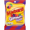Bag of STARBURST DUOS Gummy Candy featuring a mix of cherry lemonade, double berry, and orange green apple flavors, 5.8 ounces.