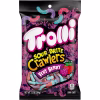 A pack of Trolli Sour Brite Crawlers Very Berry gummy worms with berry flavor combinations, featuring bright, colorful packaging and soft, chewy candies